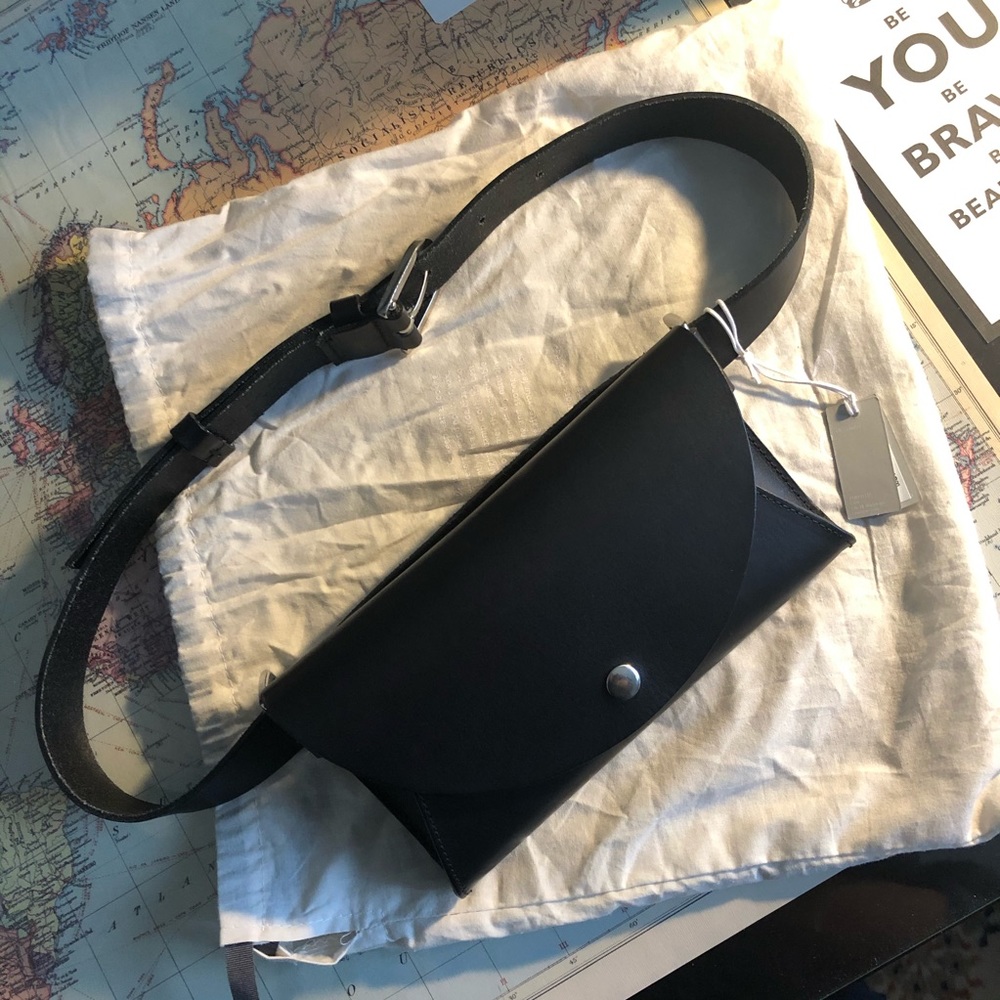 COS Black Leather BeltBag Size S/M